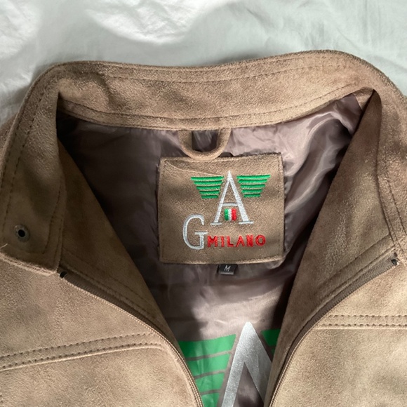 Faux Suede Men’s Medium Jacket by AG Milano - Picture 8 of 12